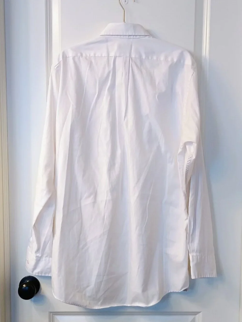 Van Heusen Men's White Pinpoint Oxford Dress Shirt Button Down 15½ 34/35 Long Sl